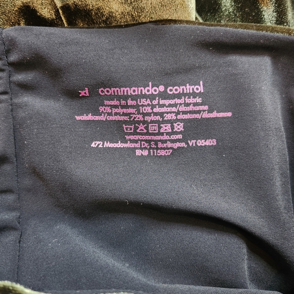 Commando Control Velvet Perfect Control Slimming Leggings In Dark Olive Size XL - Picture 4 of 7
